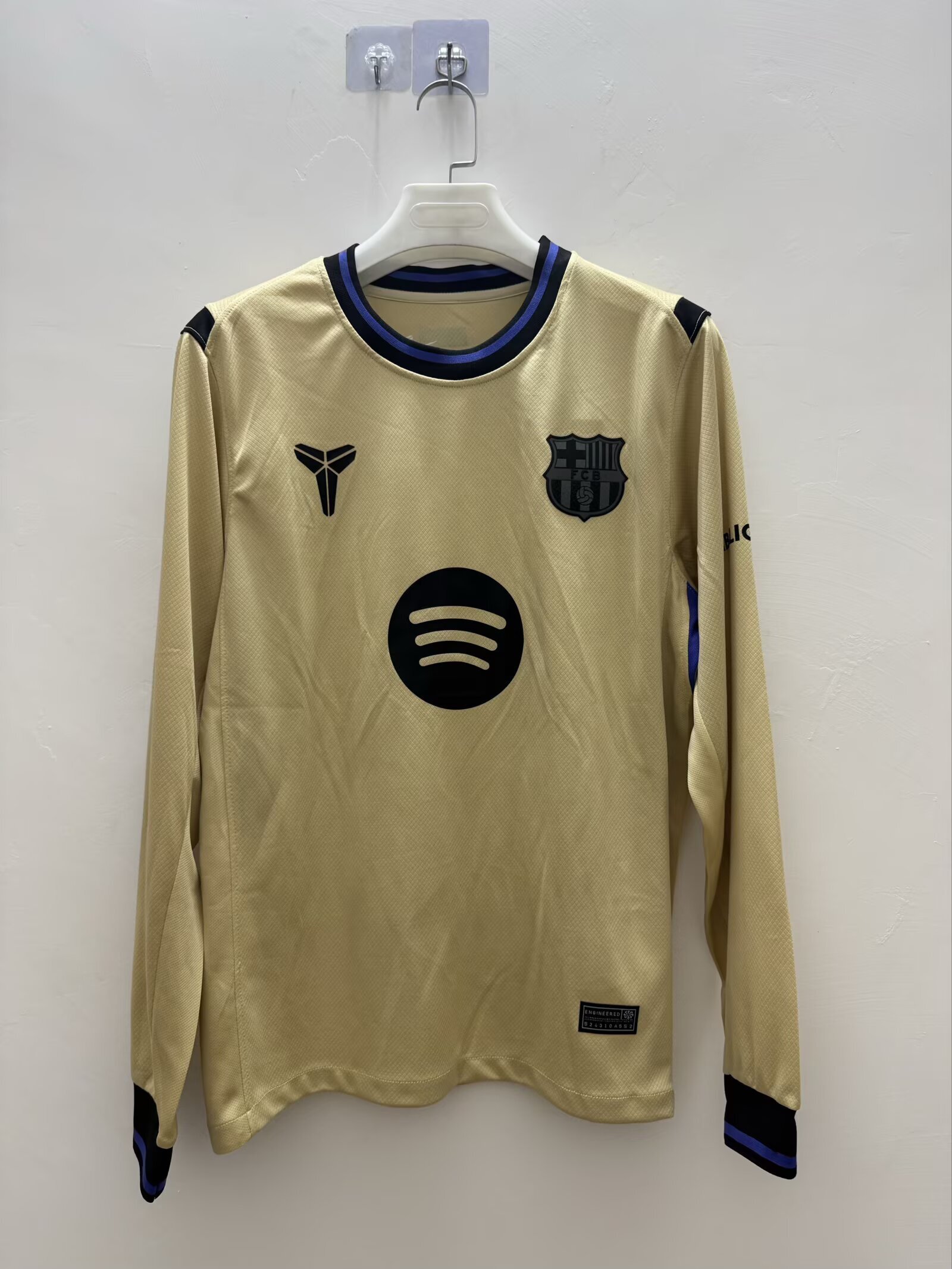 AAA Quality Barcelona 25/26 Away Light Beige Long Soccer Jersey